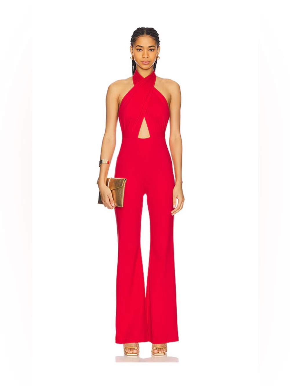 Amanda Uprichard X Revolve Zahara Jumpsuit in Crimson